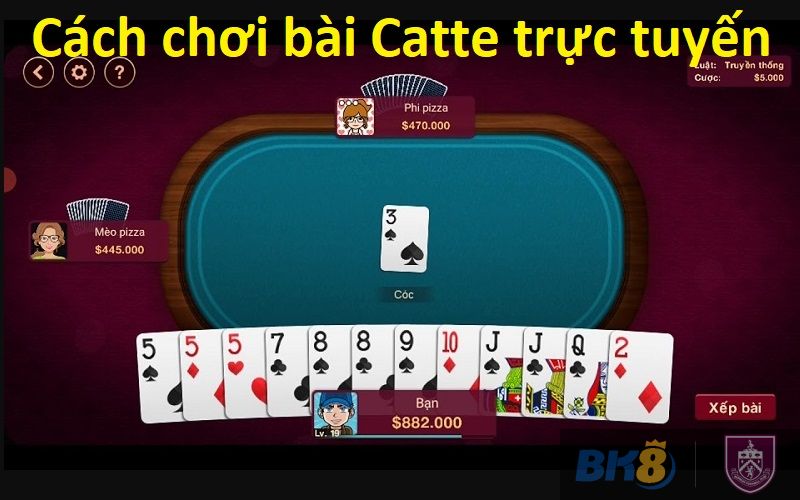 Cách chơi bài Catte trực tuyến BK8